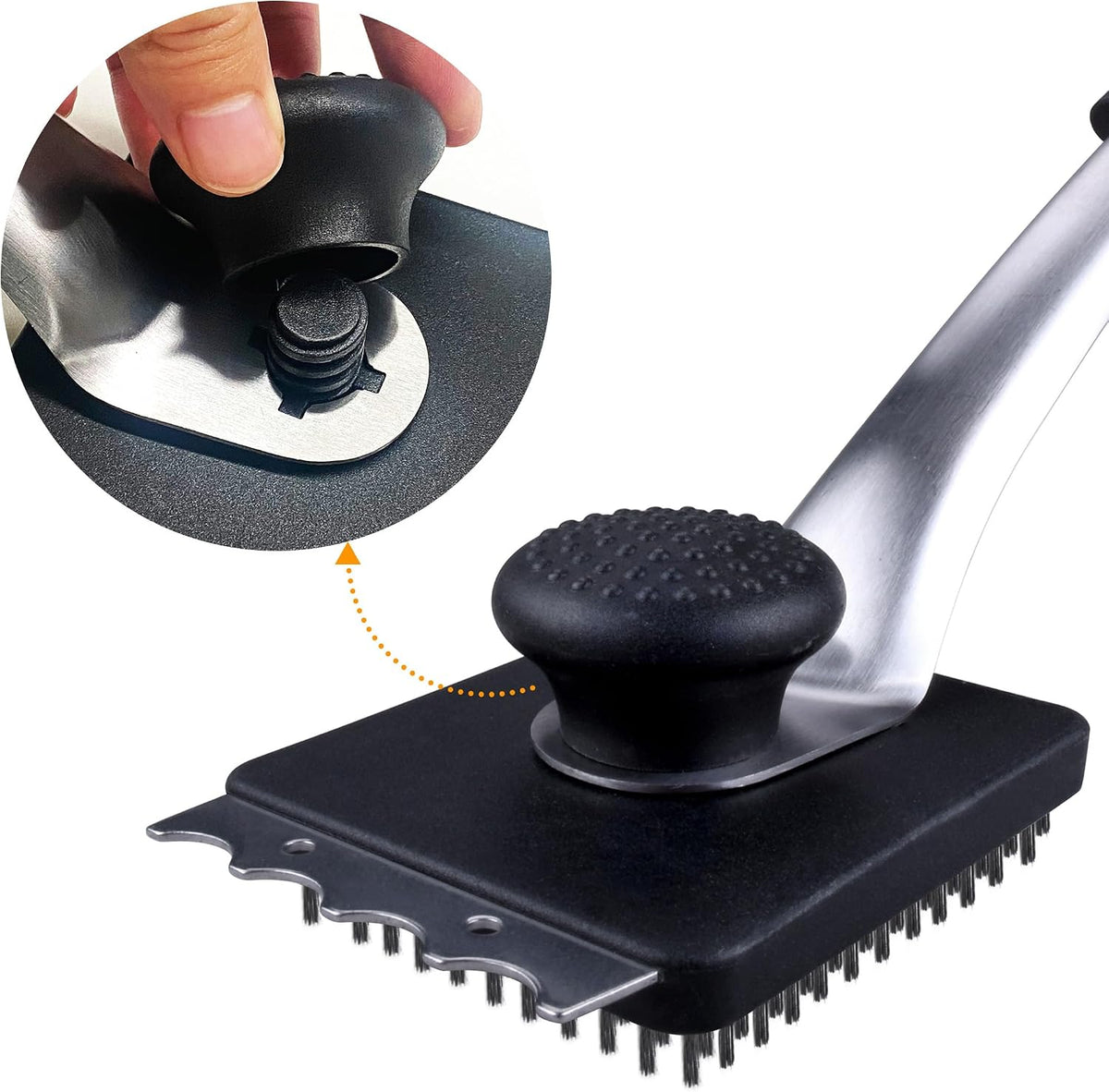Grill Cleaner Brush/Scraper for BBQ, Griddle, Grills, Cookout Tool, 3 Head for Replacement (Handle Not Included)