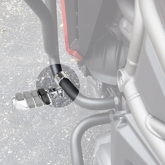 Motorcycle 1.25" Highway Footpegs Crash Bar Adjustable Clamps Mounts kit Chrome Compatible with Harley Touring Sportster Softail Road Glide Electra Glide Road King with 1 14 inch Engine Guard