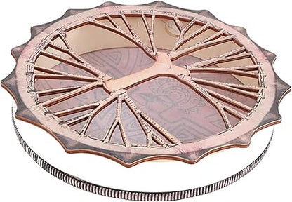 belupai 9.8in Shaman Drum with Drum Stick,Handmade Shaman Drum,Spiritual Instrument,Sound Healer Shaman Drum for Spiritual Music(2)