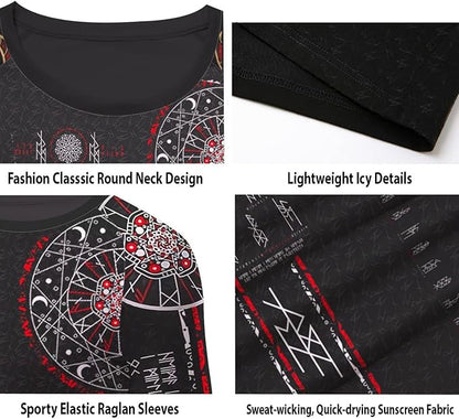 Ultra Soft Compression Shirt, Rash Guard Men Jiu Jitsu Short Sleeve Design 3D Viking MMA Compression Shirt
