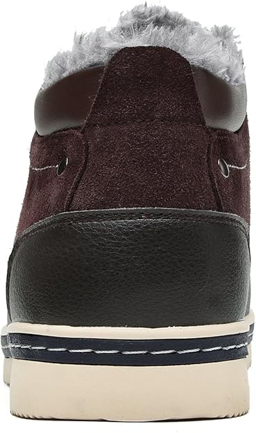 Men's Winter Cold Weather Shoes Outdoor Warm Fur Lining Suede Leather Lightweight Walking Boots
