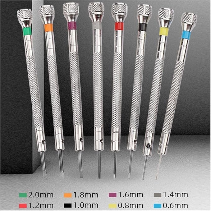 Precision Watchmakers Screwdrivers Watch Glasses Flat Blade Small Accessories Repair Screwer Tools(1.6mmFLAT)