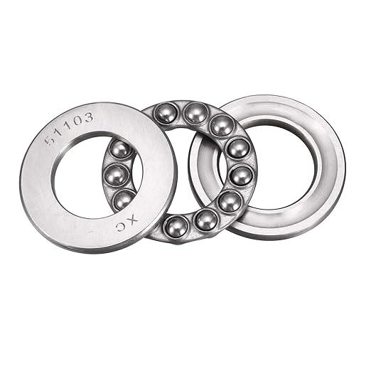 uxcell 51103 Miniature Thrust Ball Bearing 17mm x 30mm x 9mm Chrome Steel with Washer