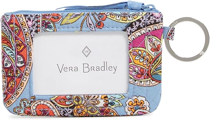 Vera Bradley Women's Cotton Zip ID Case Wallet
