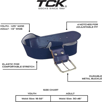 TCK Softball Baseball Belt Youth Sizes