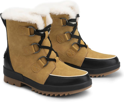 DREAM PAIRS Ankle Winter Boots for Women Snow Boots Anti-Slip Resistant Classic Warm Faux Fur Lined Lace Up for Outdoor Hiking Walking US Size 6 | EUR 36.5 | UK 4
