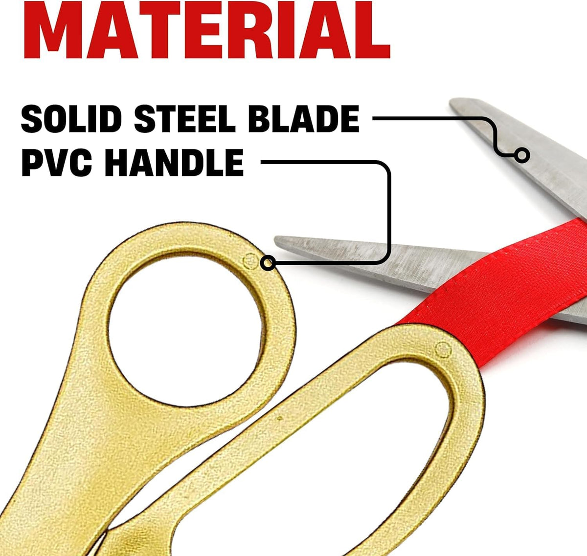 20" Gold Scissors for Grand Opening – Gold Giants Ribbon Cutting Scissors for Special Events Inaugurations and Ceremonies Giant Shears for Opening Ceremony Heavy Duty Shears
