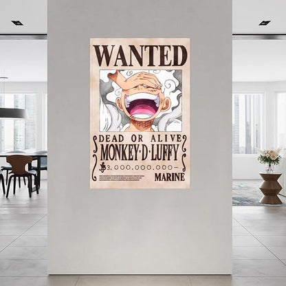 Generic Anime Luffy Wanted Poster Canvas Painting Wall Art Poster 12x18inch(30x45cm) Unframe-style