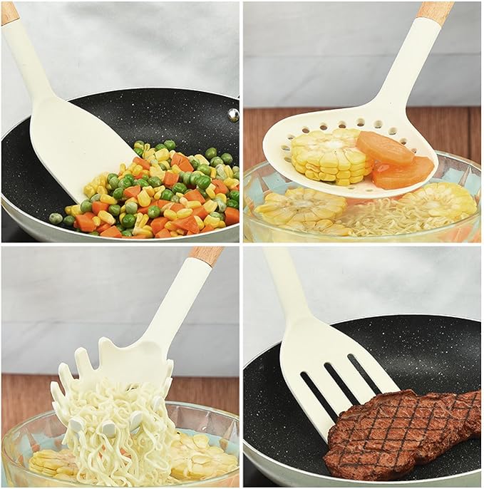 Kitchen Utensils Scraper Kitchen Utensils Cooking Stir-Fry Spatula Wooden Handle kitchenware
