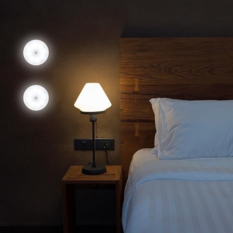 1 Pcs Magnetic Cruise Ship Motion Sensor Light with USB Cable LED Rechargeable Night Light Battery Nightlight Safe Cordless Night Light for Cruise Ship Cabin Hallway Bathroom, Warm White