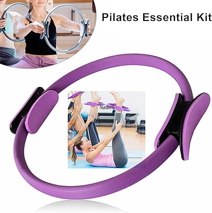 Pilates Essentials Kit for Women, 11-Piece Better Me Pilates Kit, Booty Bands for Working Out Glutes Yoga Ball 25cm Figure 8 Resistance Band Yoga Bands for Stretching
