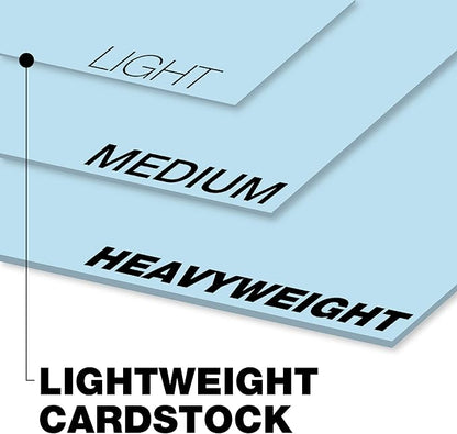 Springhill 8.5Au x 11Au Blue Colored Cardstock Paper, 67lb Vellum Bristol, 147gsm, 250 Sheets (1 Ream) Ai Premium Lightweight Cardstock, Vellum Printer Paper with Textured Finish Ai 026000R
