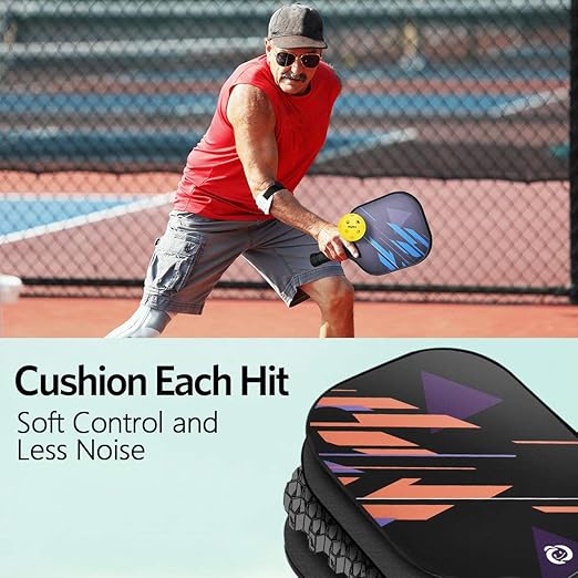 niupipo Pickleball Paddles Set of 2, USAPA Approved Lightweight Pickleball Rackets, Durable Fiberglass Pickleball Paddles Set with Polypropylene Honeycomb Core