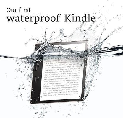 Kindle Oasis E-reader (Previous Generation - 9th) – Champagne Gold, 7" High-Resolution Display (300 ppi), Waterproof, Built-In Audible, 32 GB, Wi-Fi (Closeout)