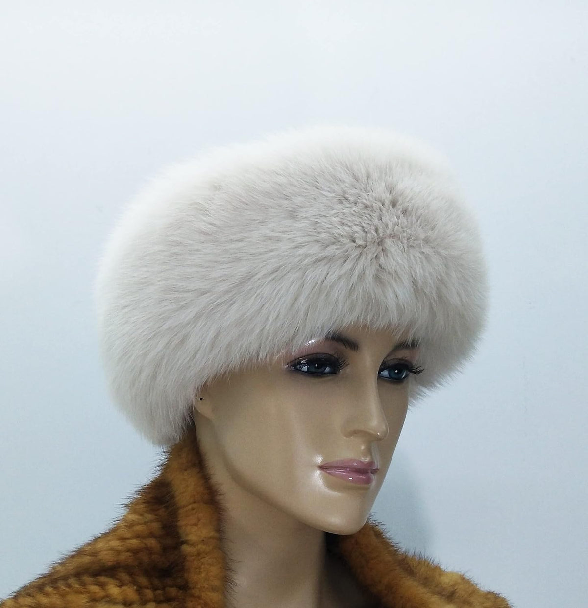 Hima 100% Real Fox Fur Full Skin Headband, Made in US