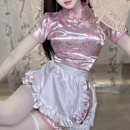 hejhncii Maid Cosplay Apron Costume Half Waitress Servant Costume Girls Waist White Apron
