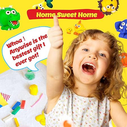 AnyWise Air Dry Clay Kit for Kids, Modeling DIY Magic Clay, Creative Art Children Gift, Sculpting Tools, with Super Soft and Light Foam, Individual Box, Safe Craft Toys for Boys Girls - Pet Paradise