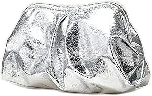 Women's Pleated Bag, Cloud Bag, Kiss Lock, Closed Clutch