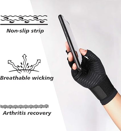 THX4COPPER Compression Arthritis Gloves with Strap,Carpal Tunnel,Typing,Support ¦