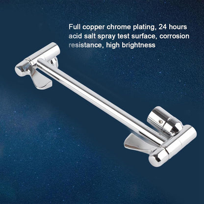 Garosa 10 in Adjustable Brass Shower Arm Extension, Brushed Nickel