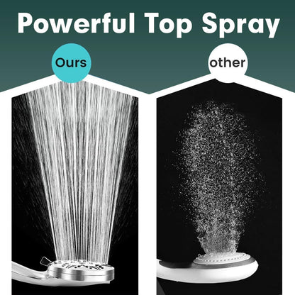 High Pressure Handheld Shower Head – 10 Spray Modes with Rain & Massage, Anti-Clog Nozzles, Power Rinse for Tile, Soap & Pets, Chrome Finish, Easy Installation
