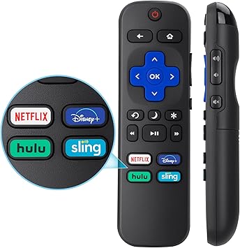 Replacement for Roku Smart TV Remote Control, Compatible for TCL RokuHisense RokuOnn RokuWestinghouse RokuInsignia Roku TVsOnly for Roku TV