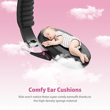 Dr.meter Ear Muffs for Noise Reduction: SNR27.4 Noise Cancelling Headphones for Autism with Adjustable Headband - Kids Ear Protection for Monster Truck, Airplane, Fireworks, Concerts and Kids Autism