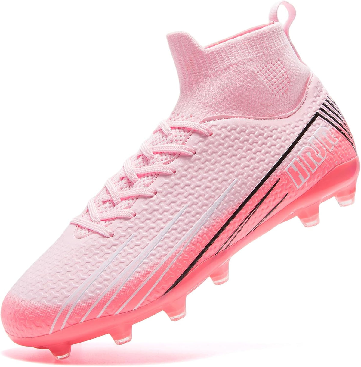 Men's Soccer Cleats Football Cleats for Unisex-Adult High-Top Spikes Shoes for Youth Lightweight Professional Training Turf Outdoor Athletic Sneaker Big Boys