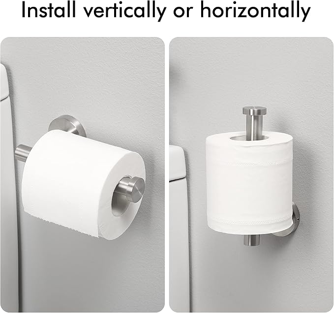 KES Toilet Paper Holder SUS304 Stainless Steel Wall Mount Screw Mounted Brushed, A2175S12-2