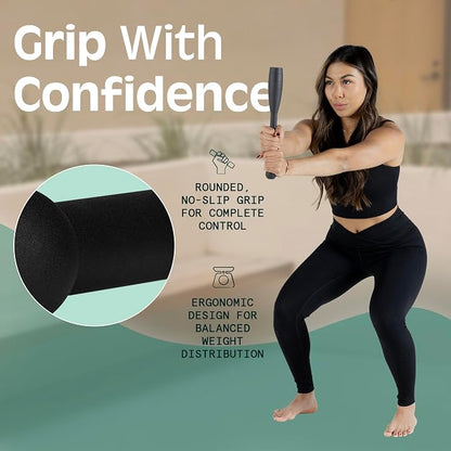Retrospec Grip Steel Club Strength Training, Rehabilitation, Stretching, Conditioning and Rotational Training - Options for Women & Men