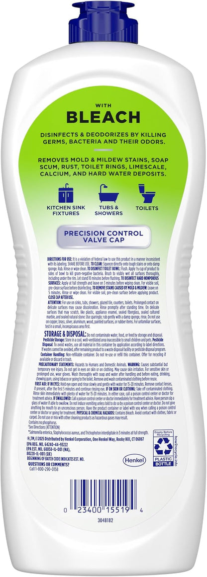 Soft Scrub Antibacterial Cleaner with Bleach Surface Cleanser, 36 Ounce (Pack of 6)
