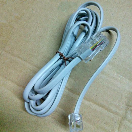 1.5m59' Telephone RJ11 6P4C to RJ45 8P8C Connector Plug Cable for Connect Your Landline Telephone to The Internet 1 PCS