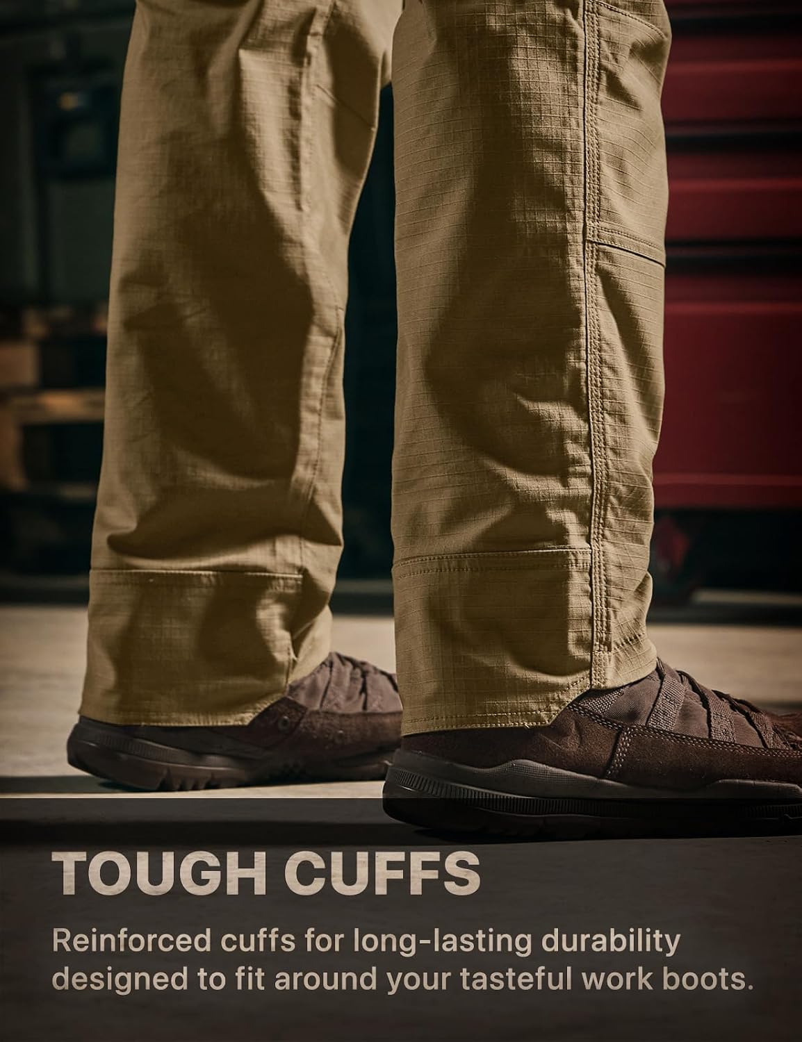 CQR Men's Flex Ripstop Tactical Cargo Work Pants