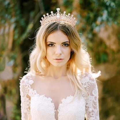 Crowns for Bridal, Crown Princess Crown Rhinestone Queen Headband Fashion Headpiece Hair Accessories for Wedding Bride Bridal Girls Women Party (Style 1)