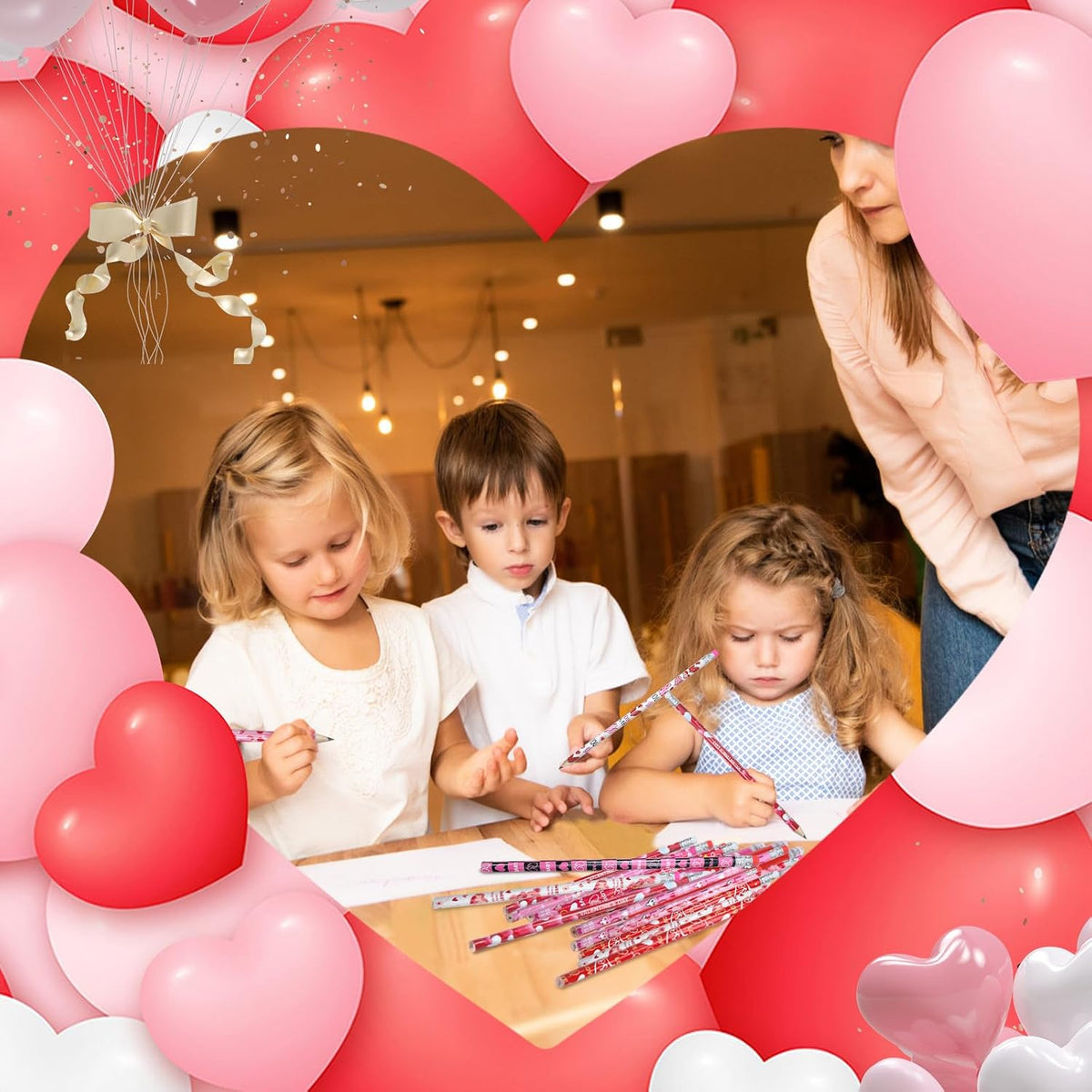 emzrivo Valentine's Day Pencils with Erasers Bulk Holiday Pencils Valentine Pencil, 12 Style (1) https://a.co/d/0hsFDzb5
