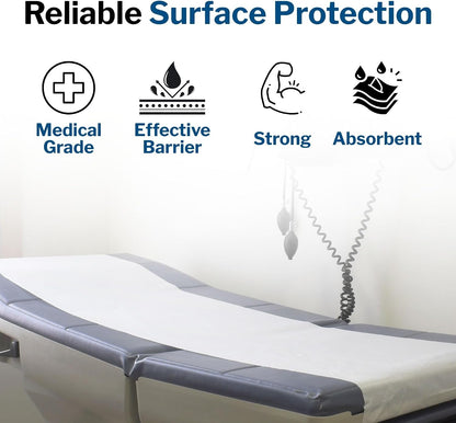 McKesson Medical Exam Table Paper Rolls [12 Rolls] – 21 in x 125 ft White Standard Smooth Disposable Bed Cover for Doctor, Spa, Diaper Changing, Waxing, Nursing, Chiropractor, Patternmaking, Tracing