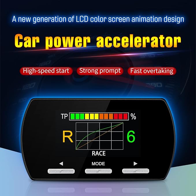 Throttle response controller, 9 units, 11 modes, universal electronic throttle controller for car, intelligent racing throttle compatible with Challenger Ram