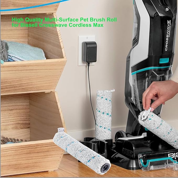 2 Pack Replacement 2787 Multi Surface Brush Roll for Bissell, Brush Replacement Parts For Bissell CrossWave Cordless Max Series 2554 2590 2593 2596 Vacuum, Replace for Bisell Part# 1618368.