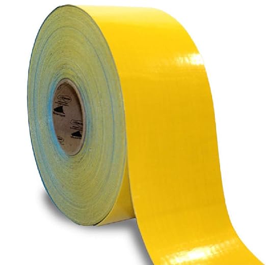 LiteMark Smooth Floor Marking Tape, EC-700 Heavy Duty Thick, Easy to Keep Clean, Warehouse, Yellow (4 Inches by 108 Feet)