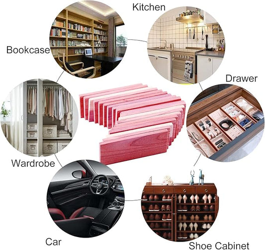 Cedar Space Cedar Blocks for Closet Storage,100 Aromatic Red Ceder Blocks Cedar Planks Chips 16pcs for Closet Drawers