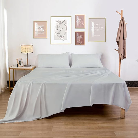 HBHLFZ Double top sheet, brushed ultra fine fiber sheets, soft and breathable, hotel quality sheets, shrink and fade resistant, easy to care for, only