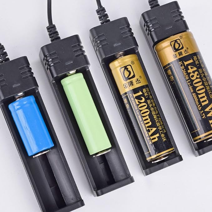 1 Slot Battery Charger Intelligent USB Charger for 18650 16340 14500 26650 Rechargeable Batteries with LED 18650 Battery Charger 1pc Rechargeable Batteries USB