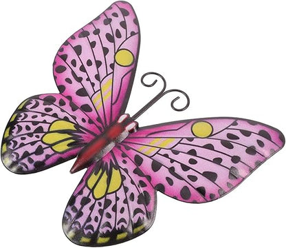 BESPORTBLE Hardware Crafts Outdoor Wall Sculpture Insect Wall Decor Butterfly Garden Sculpture Butterfly Wall Decor 3D Butterflies Wall Decor Butterfly Wall Sculpture Home Decor Iron Purple