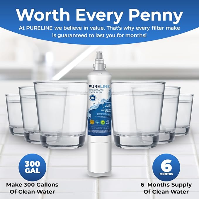 Pureline LT600P LG-Compatible Refrigerator Water Filter