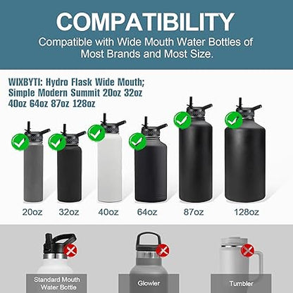 Straw Lids Replacement - Accessory for Hydro Flask Wide Mouth Water Bottles