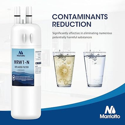 MARRIOTTO Refrigerator Water Filter Compatible with Whirlpool W10295370A, EDR1RXD1, WHR1RXD1, KAD1RXD1, Filter 1, W10295370, P4RFWB, P8RFWB2L, 46-9930, 46-9081 Refrigerator Water Filter  Pack of 2