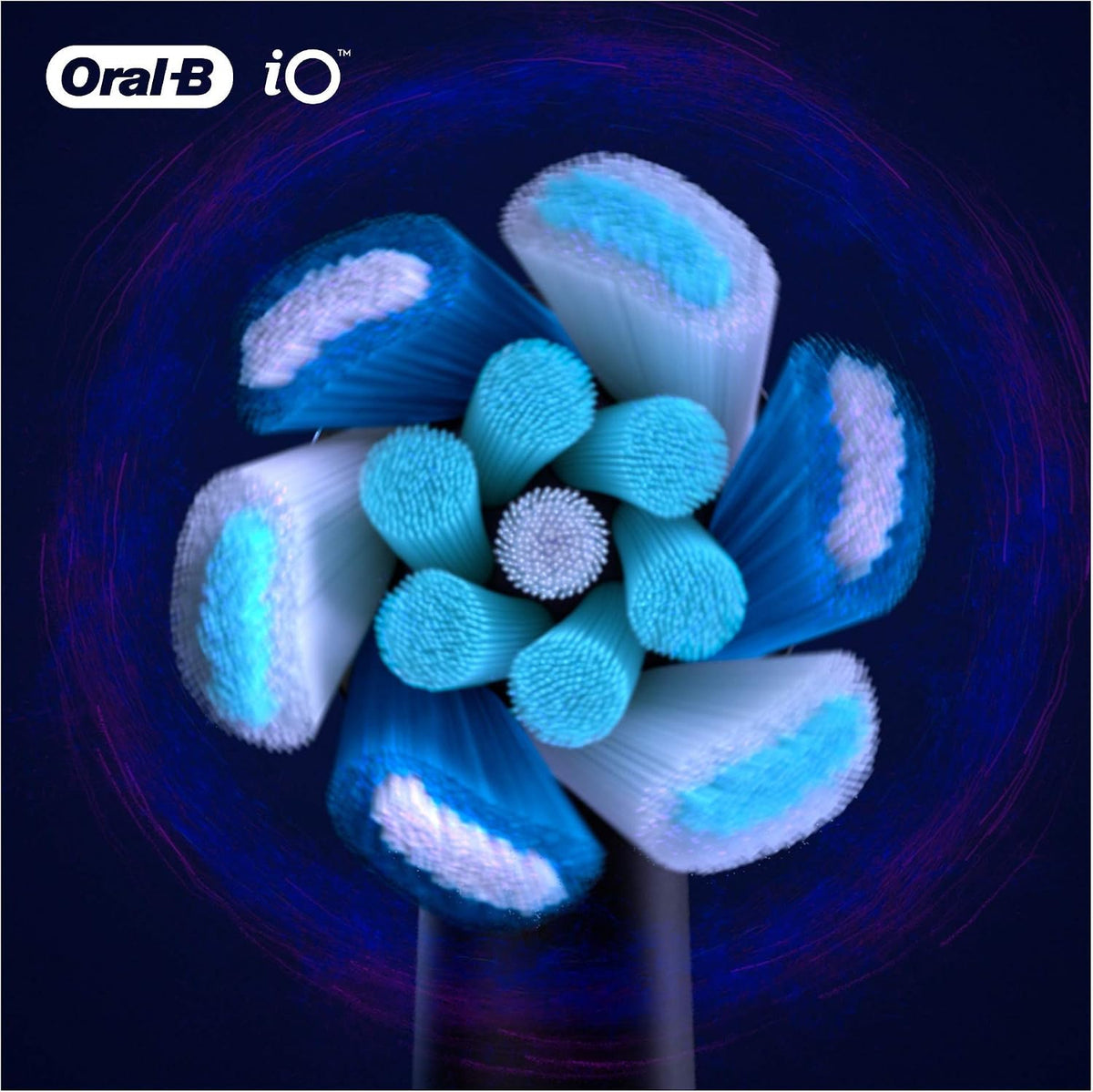Oral-B iO Ultimate Clean Electric Toothbrush Head, Twisted & Angled Bristles for Deeper Plaque Removal, Pack of 4, Black, (Missing original packaging)