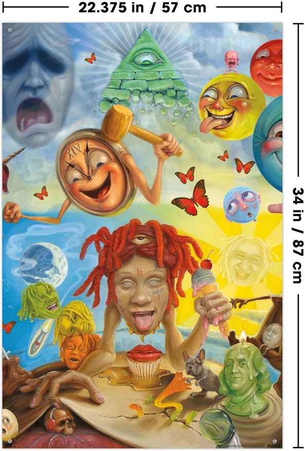 Trends International Trippie Redd "Life's A Trip" - Art Wall Poster, 24" x 36" Canvas Poster