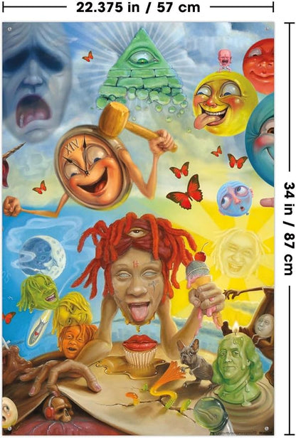 Trends International Trippie Redd "Life's A Trip" - Art Wall Poster, 24" x 36" Canvas Poster
