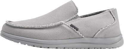 Mens Canvas Shoes Slip On Loafers Deck Shoes Walking Lightweight Causal Slip-ons